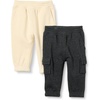 Amazon Essentials Baby Boys’ Cargo Joggers(Beige/Charcoal)