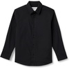 Amazon Essentials Boys and Toddlers’ Long Sleeve Dress Shirt(Black)