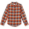 Navy Orange Plaid