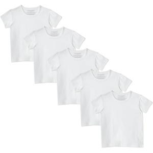 Amazon Essentials Boys’ Cotton Jersey Crew Neck Undershirt(White)