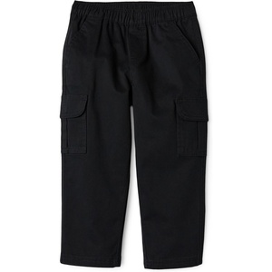 Amazon Essentials Boys’ Pull on Cargo Pants(Black)
