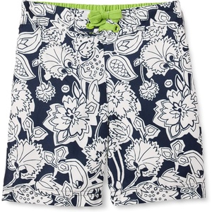 Amazon Essentials Boy’s Quick Dry Swimming Board Shorts Swim Trunks(Navy Folk Floral)