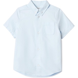 Amazon Essentials Boys’ Short Sleeve Oxford Shirt(Light Blue)