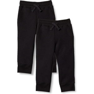Amazon Essentials Boys and Toddlers’ Fleece Jogger Sweatpants with Elastic Waist and Drawstring, Multipacks(2-pack Black)