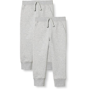 Amazon Essentials Boys and Toddlers’ Fleece Jogger Sweatpants with Elastic Waist and Drawstring, Multipacks(2-pack Medium Heather Gray)