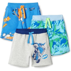 Amazon Essentials Boys and Toddlers’ French Terry Knit Shorts, Pack of 3(Batman)