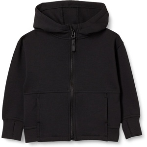 Amazon Essentials Boys and Toddlers’ Full-Zip Hoodie, Relaxed-fit, Active Sweatshirt(Black)