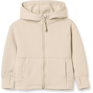 Amazon Essentials Boys and Toddlers’ Full-Zip Hoodie, Relaxed-fit, Active Sweatshirt(Stone)