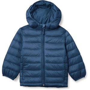 Amazon Essentials Boys and Toddlers’ Lightweight Water-Resistant Packable Hooded Insulated Puffer Jacket(Navy)