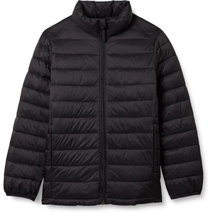Amazon Essentials Boys and Toddlers’ Lightweight Water-Resistant Packable Puffer Jacket(Black)