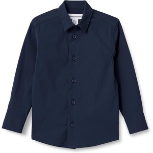 Amazon Essentials Boys and Toddlers’ Long Sleeve Dress Shirt(Navy)