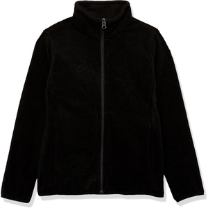 Amazon Essentials Boys and Toddlers’ Long Sleeve Polar Fleece Full-Zip Mock Jacket, Insulated(Black Suede)