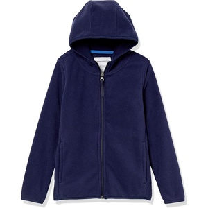 Amazon Essentials Boys and Toddlers’ Polar Fleece Full-Zip Hooded Long Sleeve Insulated Coat Jacket(Night Navy)