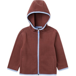 Amazon Essentials Boys and Toddlers’ Polar Fleece Full-Zip Hooded Long Sleeve Insulated Coat Jacket(Rich Chestnut Brown)