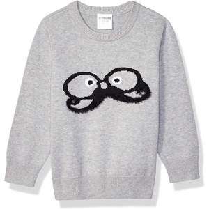 Amazon Essentials Boys and Toddlers’ Pullover Crew Sweater (Previously Spotted Zebra)
