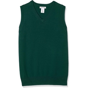 Amazon Essentials Boys and Toddlers’ School Uniform Cotton V-Neck Sweater Vest(Green)