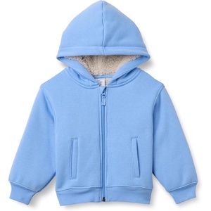 Amazon Essentials Boys and Toddlers’ Sherpa-Lined Zip-Up Hoodie Sweatshirt(Cornflower Blue)