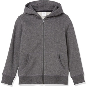 Amazon Essentials Boys and Toddlers’ Soft Fleece Zip-Up Hoodie Sweatshirt(Charcoal Heather Gray)