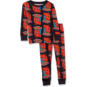 Amazon Essentials Disney | Marvel | Star Wars Boys and Toddlers’ Snug-Fit Cotton Pajamas Sleepwear Sets for Toddler(2-piece Marvel Spider-man)