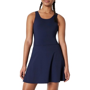 Amazon Essentials Girls’ Active FormFlex Buttery Soft Tank Tennis Dress with Built-in Bodysuit, Bra, & Shorts(Navy)