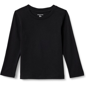 Amazon Essentials Toddler Boys’ Long-Sleeve Cotton T-Shirts, Multipacks(Black)