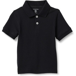 Amazon Essentials Toddler Boys’ School Uniform Short-Sleeve Pique Polo Shirts, Breathable Cotton, Button Closure, Multipacks(Black)