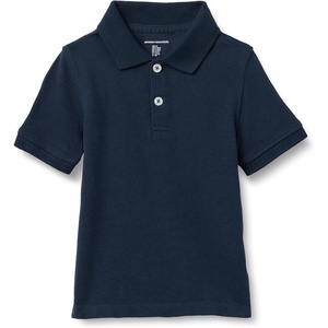Amazon Essentials Toddler Boys’ School Uniform Short-Sleeve Pique Polo Shirts, Breathable Cotton, Button Closure, Multipacks(Navy)
