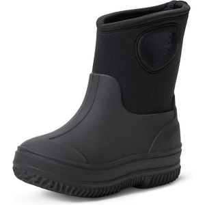 Amazon Essentials Unisex Kids’ Insulated Neoprene Rain Boot(Black)