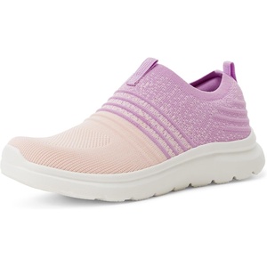 Amazon Essentials Unisex Kids’ Knit Light Weight Slip On Sneaker(Purple Pink Gradient)
