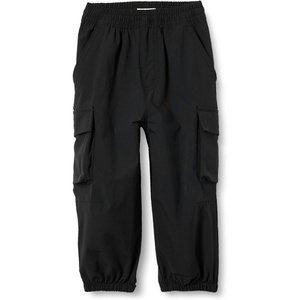 Amazon Essentials Unisex Kids and Toddlers’ Cargo Parachute Pants, Joggers with Elastic Waist, Drawstring, Pull On(Black)