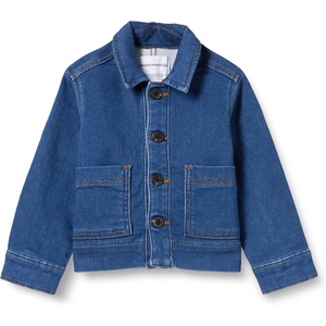 Amazon Essentials Unisex Kids and Toddlers’ Relaxed-Fit Denim Chore Jacket Outerwear(Medium Indigo Wash)
