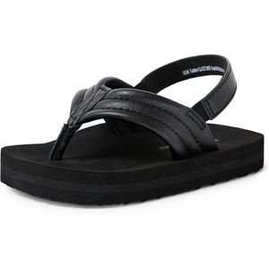 Amazon Essentials Unisex Toddlers’ Flip Flop Sandals with Backstrap for Boys and Girls(Black)