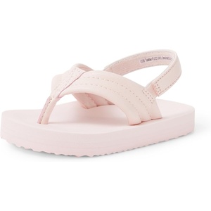Amazon Essentials Unisex Toddlers’ Flip Flop Sandals with Backstrap for Boys and Girls(Pale Pink)