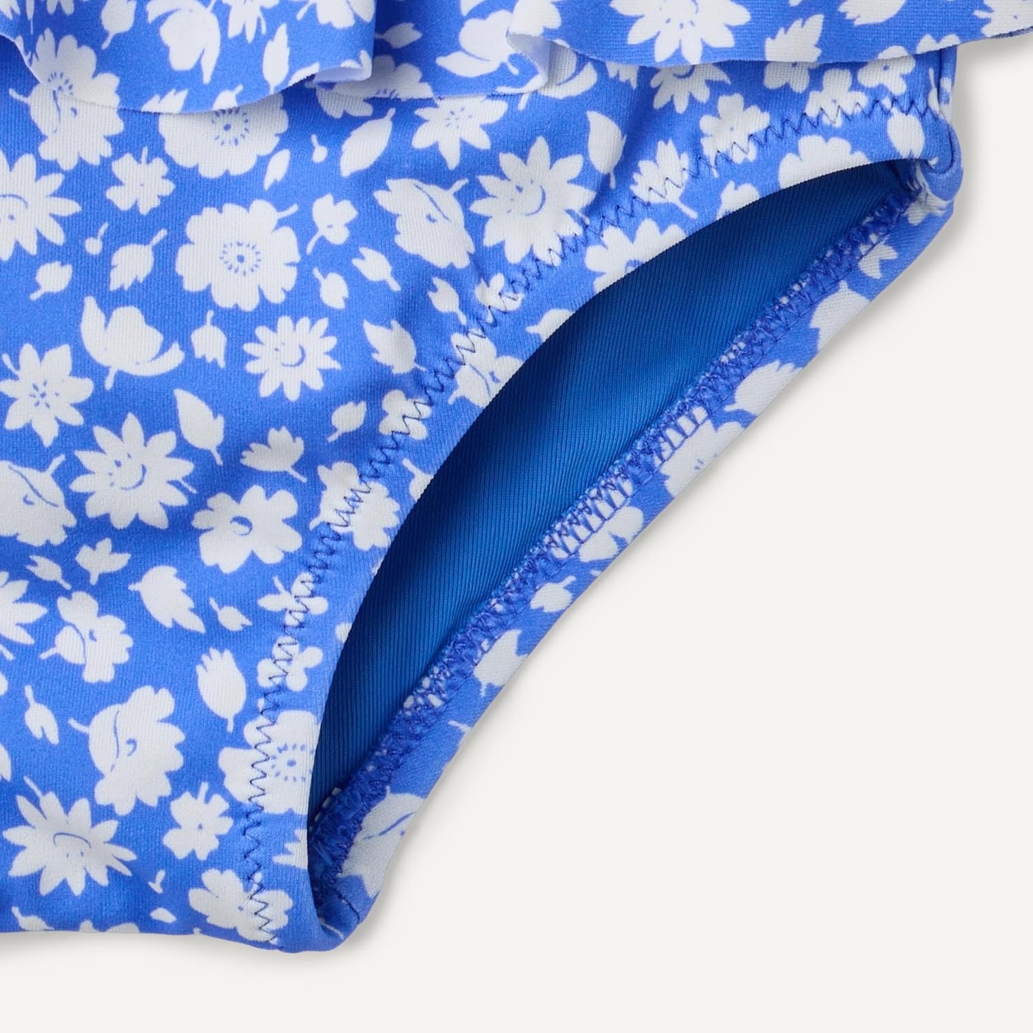 image:imageAmazon Essentials Baby Girls LongSleeve Ruffle Rashguard SetBlue Ditsy Floral