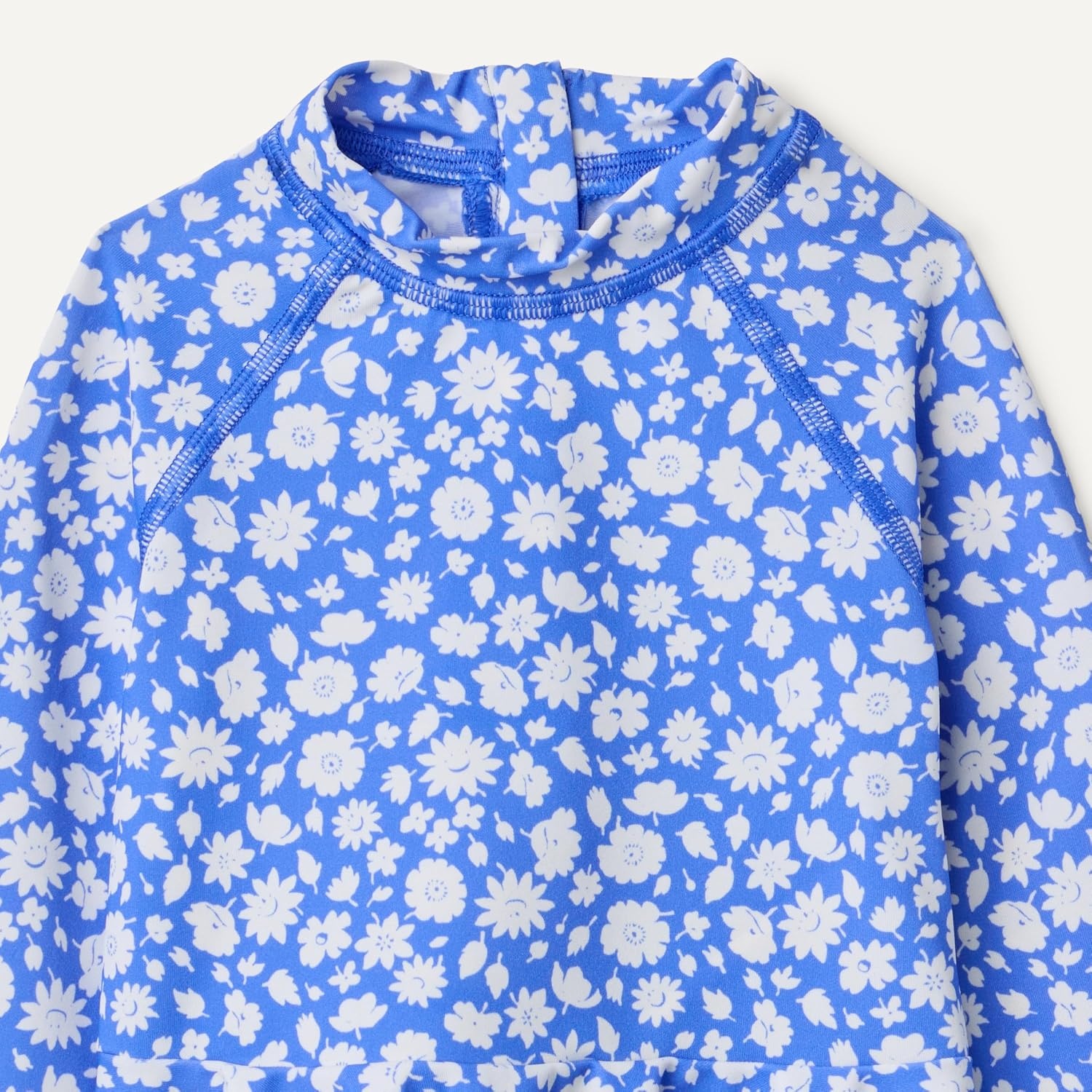 image:imageAmazon Essentials Baby Girls LongSleeve Ruffle Rashguard SetBlue Ditsy Floral