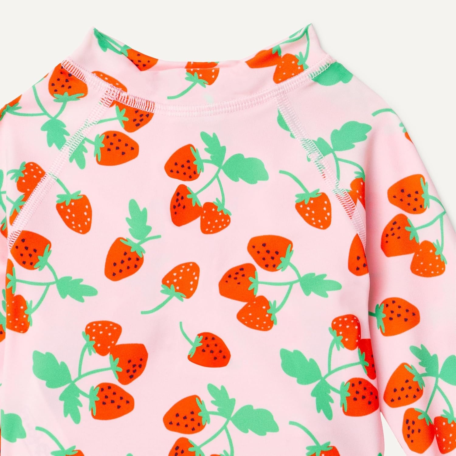 image:imageAmazon Essentials Baby Girls LongSleeve Ruffle Rashguard SetPink Tomato Red Strawberries