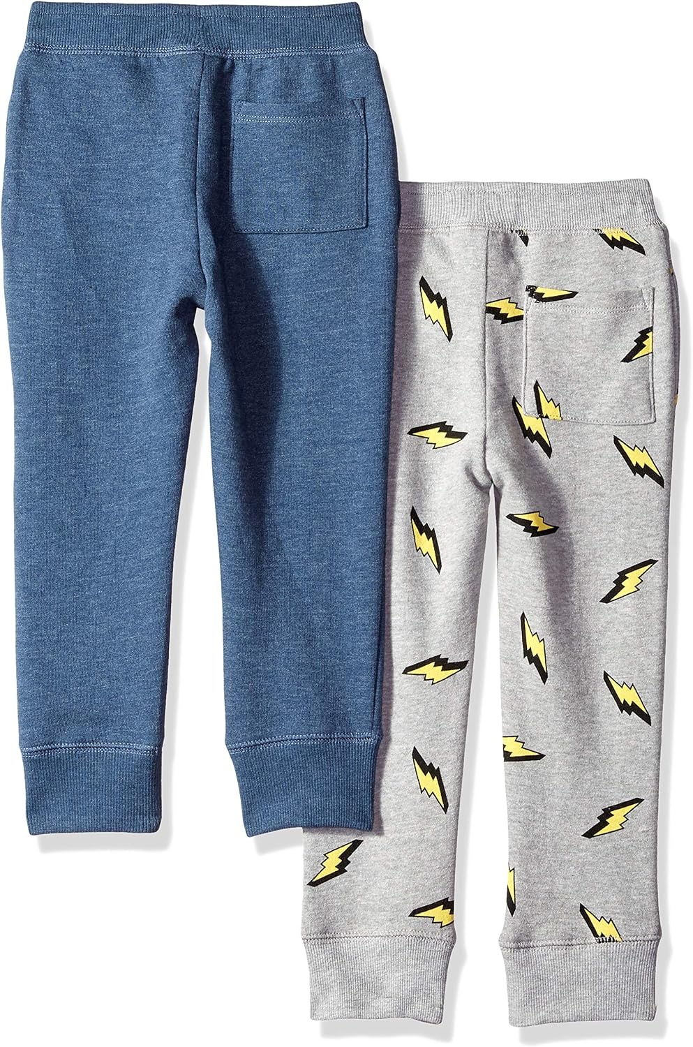image:imageAmazon Essentials Boys and Toddlers Fleece Jogger SweatpantsGreyNavy Heather