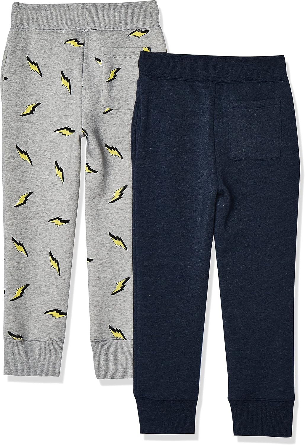 image:imageAmazon Essentials Boys and Toddlers Fleece Jogger SweatpantsGreyNavy Heather