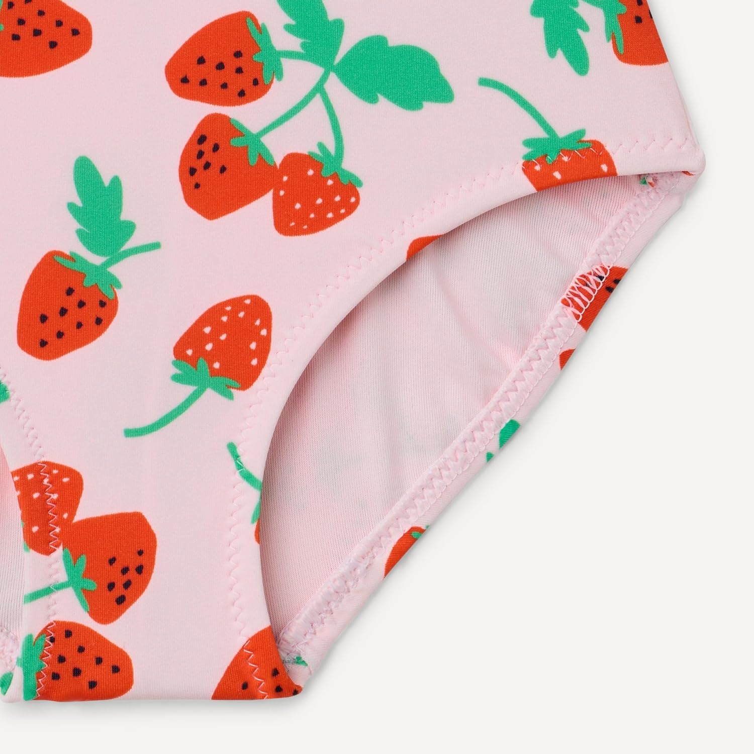 image:imageAmazon Essentials Girls FrillTrimmed OnePiece SwimsuitPink Tomato Red Strawberries