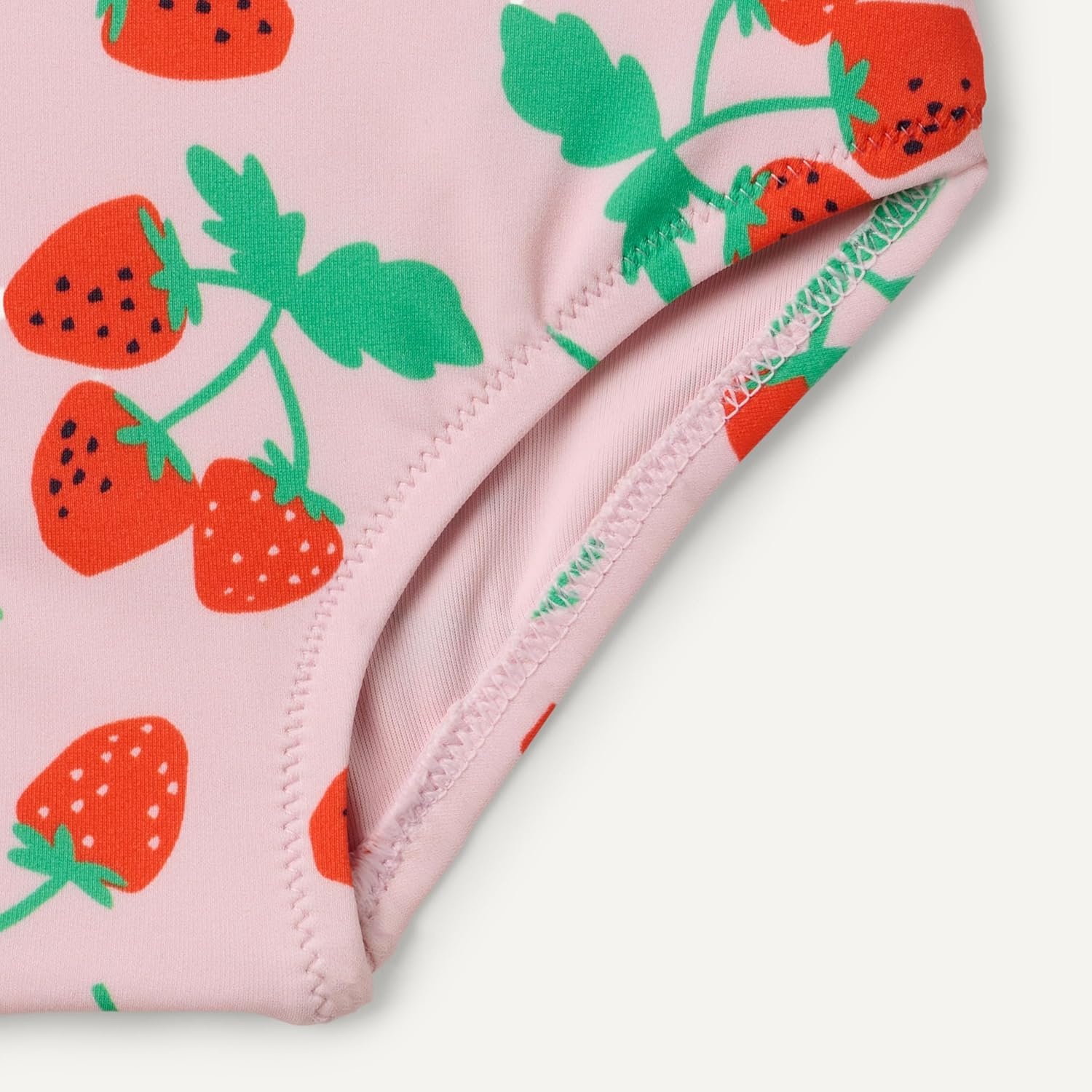 image:imageAmazon Essentials Girls One Shoulder TwoPiece Bikini Swim Set Slim FitPink Tomato Red Strawberries