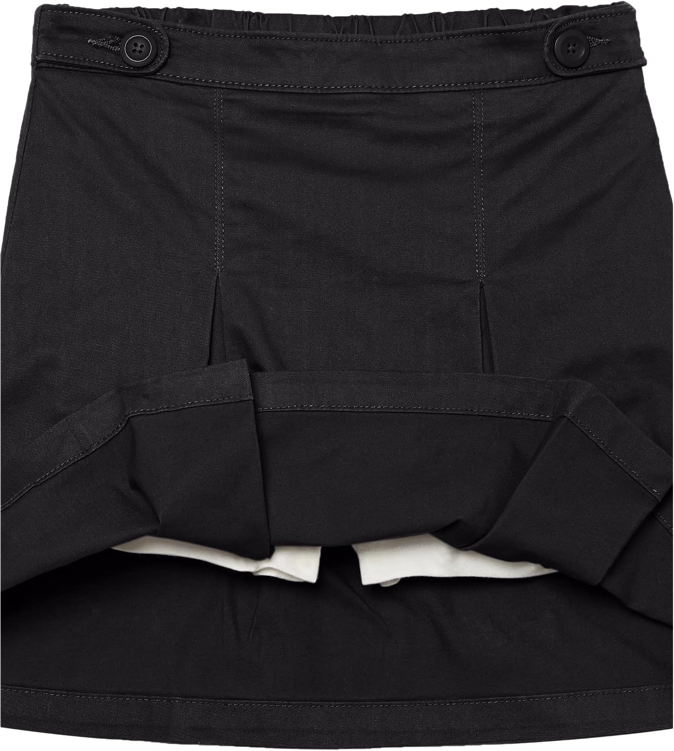image:imageAmazon Essentials Girls Pleated Uniform Skorts with Builtin Shorts Pullon Stretchy Multipacks2pack Black