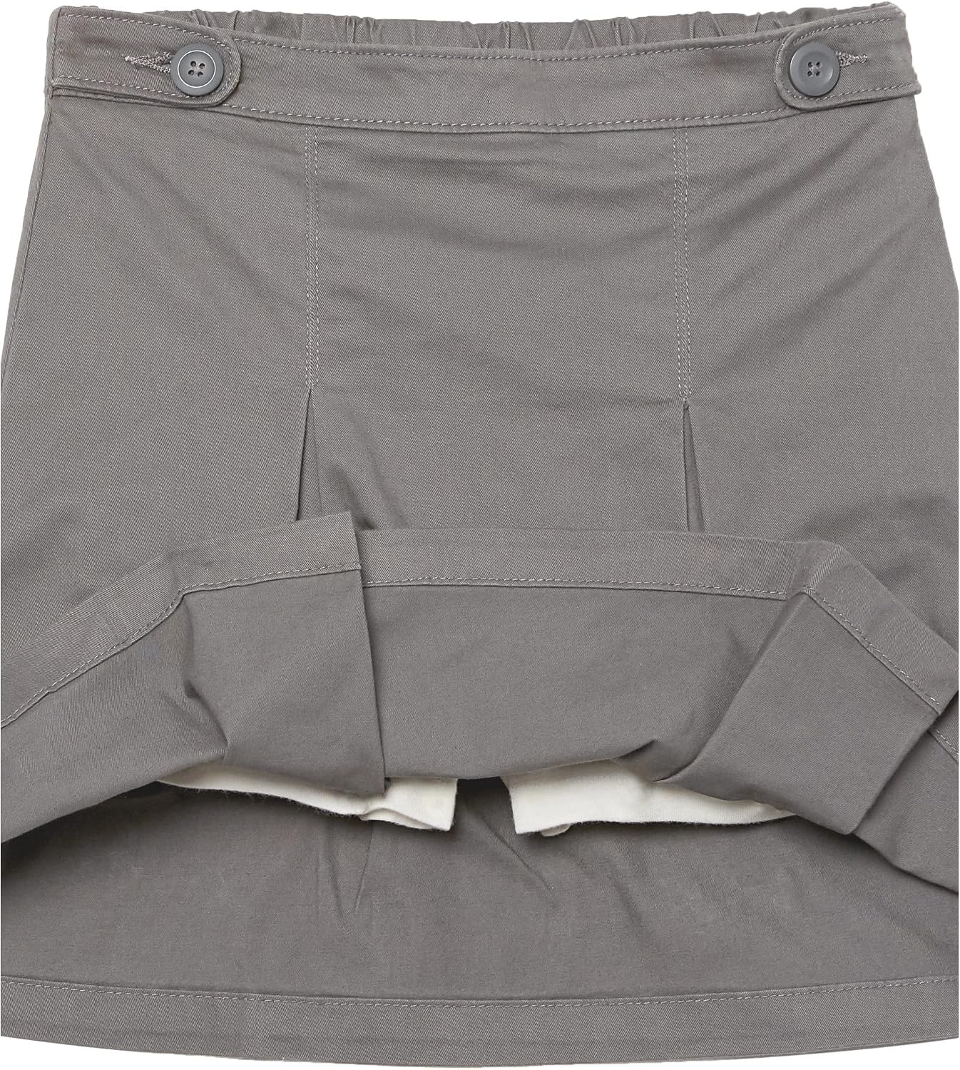 image:imageAmazon Essentials Girls Pleated Uniform Skorts with Builtin Shorts Pullon Stretchy MultipacksGrey