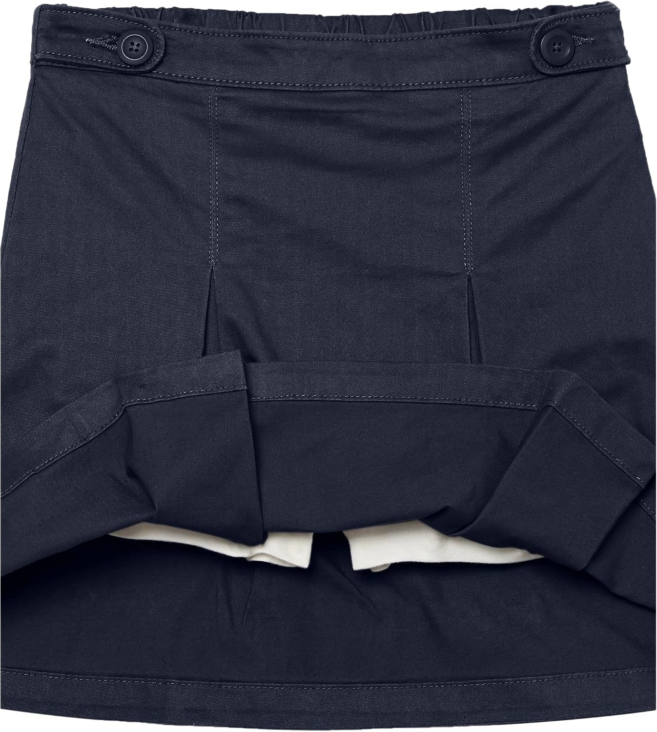 image:imageAmazon Essentials Girls Pleated Uniform Skorts with Builtin Shorts Pullon Stretchy MultipacksNavy