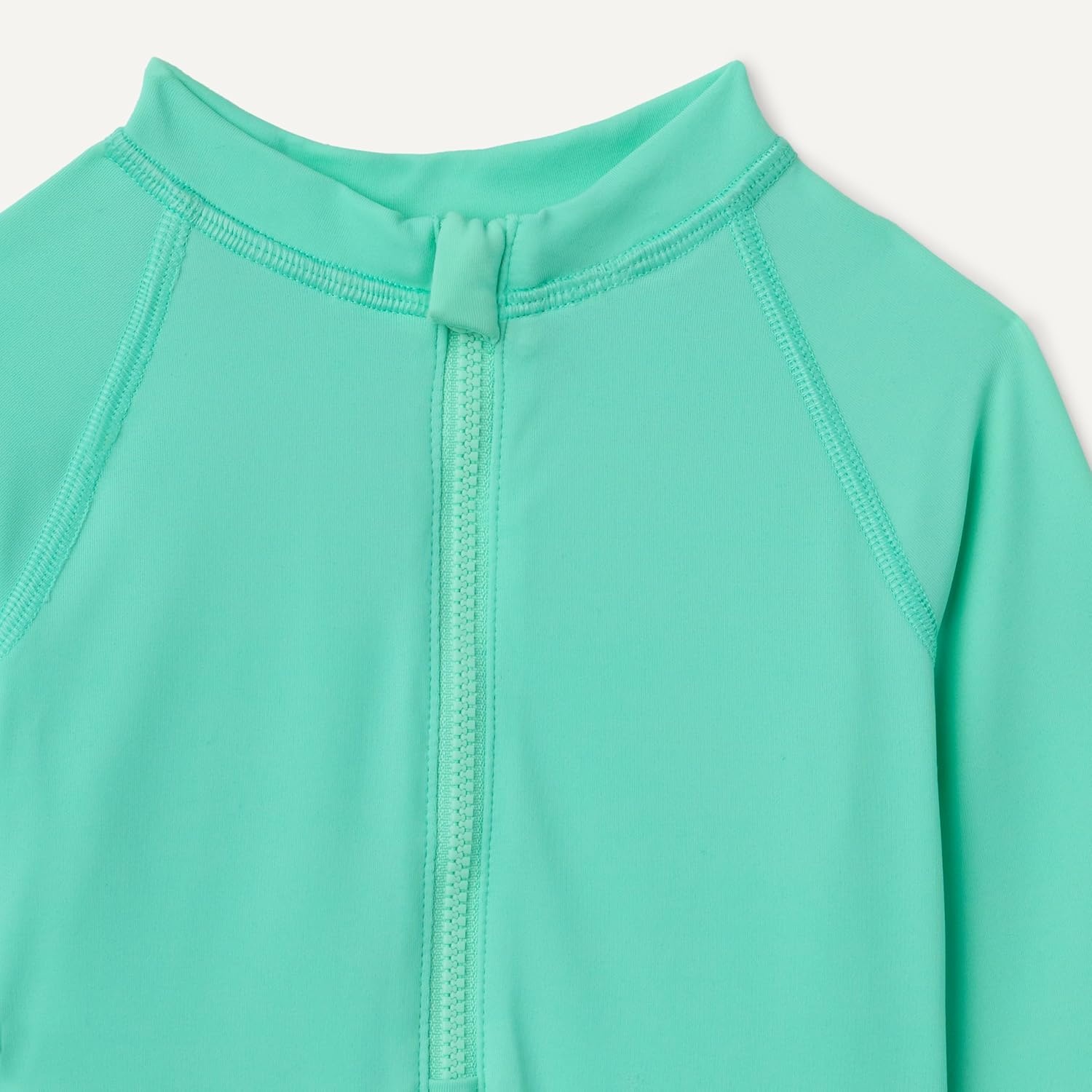 image:imageAmazon Essentials Girls Rash Guard OnePiece Swimsuit Long SleeveBright Mint Green