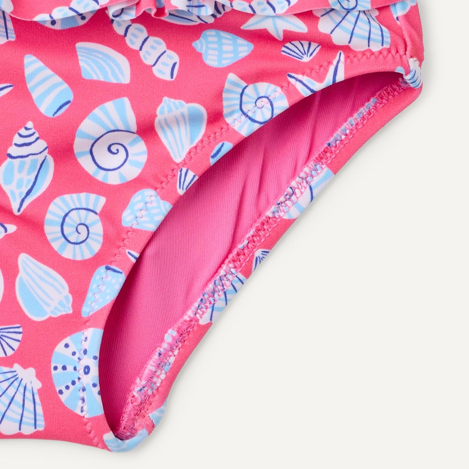 image:imageAmazon Essentials Girls Ruffle TwoPiece Bikini Swim Set with CrissCross StrapsHot Pink Shells