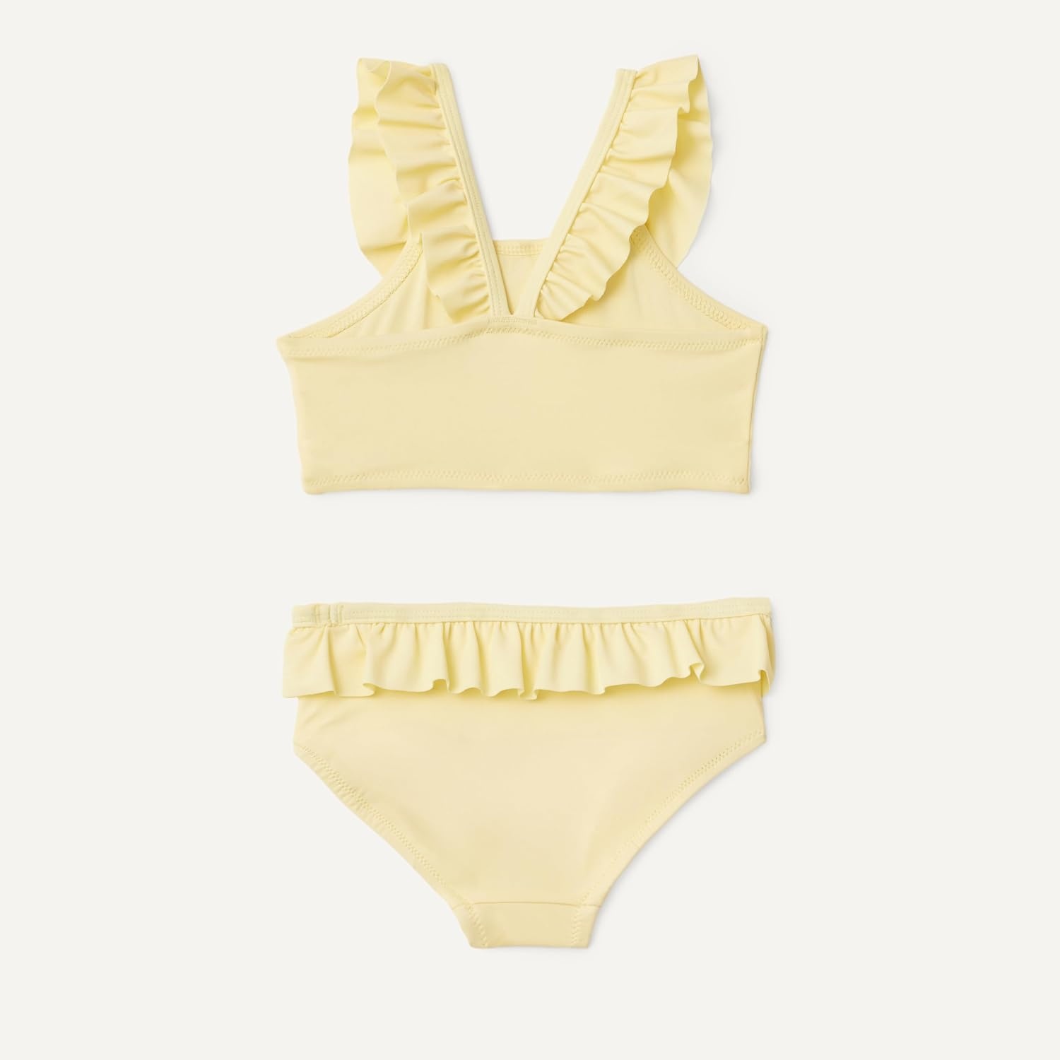 image:imageAmazon Essentials Girls Ruffle TwoPiece Bikini Swim Set with CrissCross StrapsLight Yellow