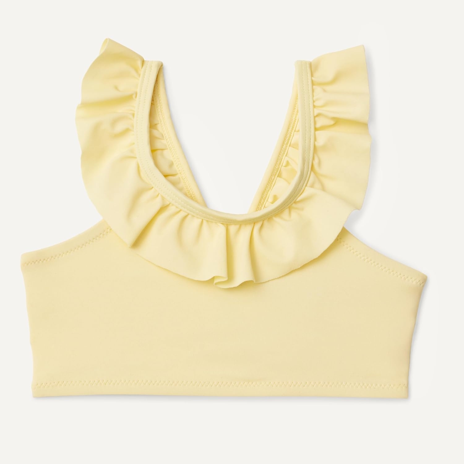 image:imageAmazon Essentials Girls Ruffle TwoPiece Bikini Swim Set with CrissCross StrapsLight Yellow