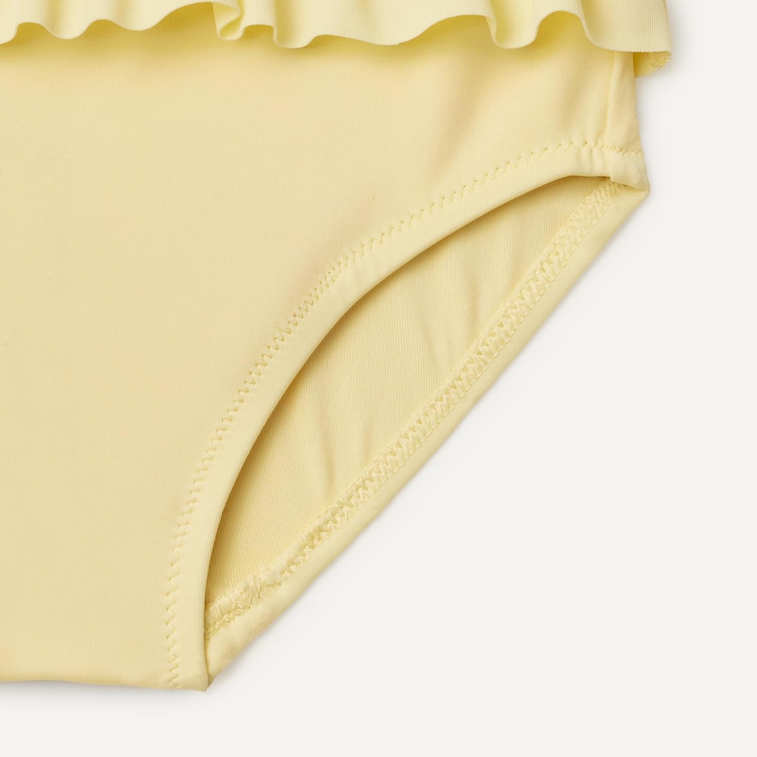 image:imageAmazon Essentials Girls Ruffle TwoPiece Bikini Swim Set with CrissCross StrapsLight Yellow