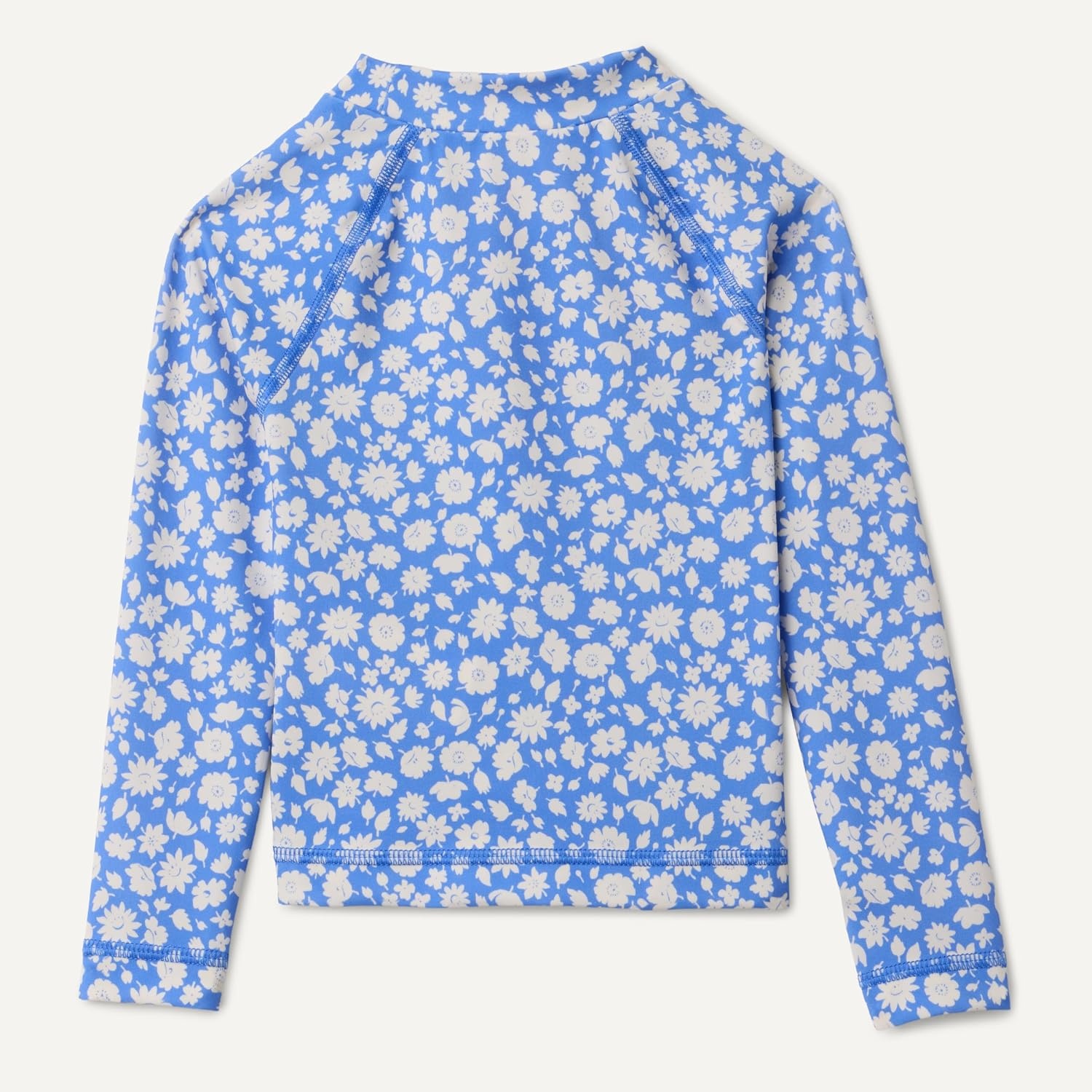 image:imageAmazon Essentials Girls and Toddlers Long Sleeve Swim Rashguard TShirtBlue Ditsy Floral