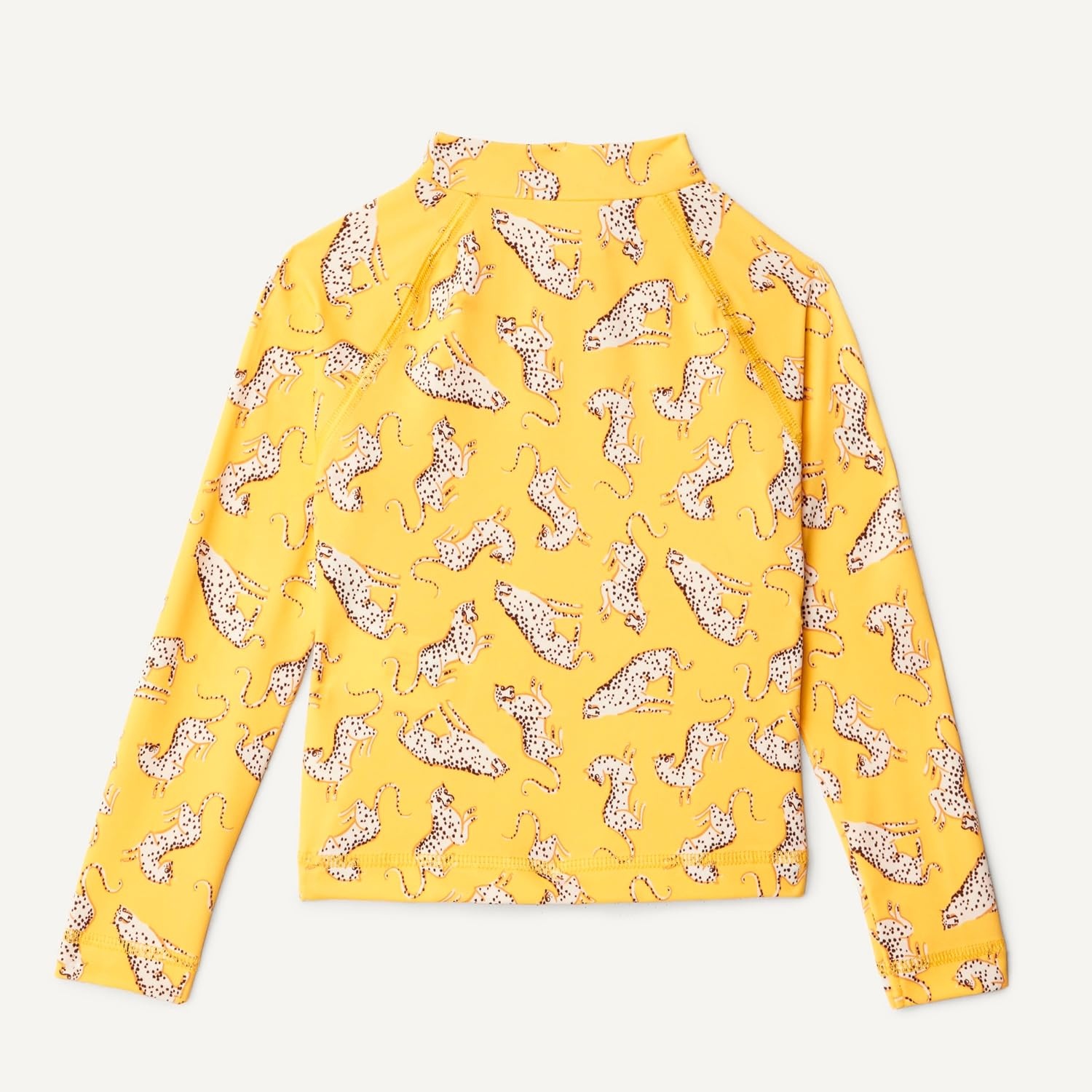 image:imageAmazon Essentials Girls and Toddlers Long Sleeve Swim Rashguard TShirtGolden Yellow Beige Leopard
